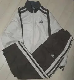 希少カラー 00s adidas アディダス セットアップ 国旗タグ ブラウン