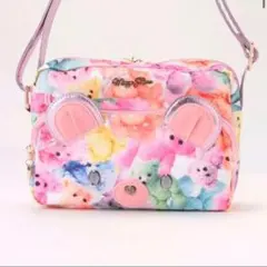 テディベア柄　ショルダーバッグ