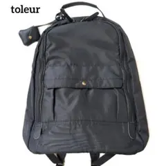 【極美品】toleur バックパック ブラック 黒 ナイロンリュックのサムネイル