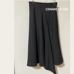 COMME CA ISM フレアスカート　アシンメトリー　M ブラック