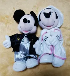 ミッキー+ミニ〈結婚〉ぬいぐるみ2点セット