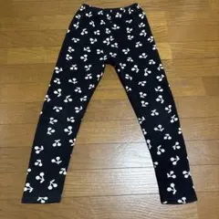さくらんぼ　裏起毛　パンツ　ブラック　女の子　冬　ビーデスビー
