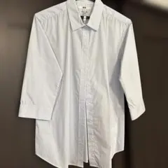 UNIQLO ストライプ 七分袖シャツ Lサイズ