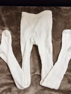 ホワイトキッズタイツ 110-130cm