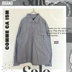 【COMME CA ISM】　総柄　プルオーバー　シャツ