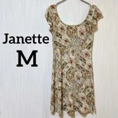 一点物❤️Janette【M】花柄 ワンピース 半袖 フラワー 可愛い