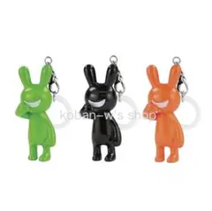 ３種 BLACK RABBIT めじるしチャーム ブラックラビット ガチャ