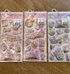 【正規品】サンリオ キラキラカプセルシール 3枚セット キティ マイメロ クロミ