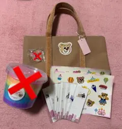 フェイラー オールドテディ　ワッペントートバッグ小　ベージュ　ラブラリー10周年