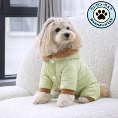 【在庫限り・冬物処分】犬用くまチャーム付キルティング防寒ジャケット