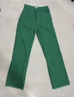 ZARA 緑 フレアパンツ EUR 38