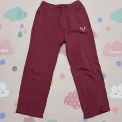 アメリカンイーグル　バーガンディ スウェットパンツ プリントロゴ