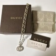 GUCCI インターロッキングG ネックレス シルバー 箱付き