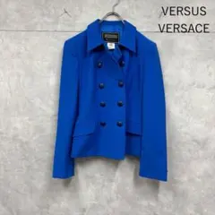 VERSACE ダブル 刻印ボタン カラージャケット ロイヤルブルー N2464のサムネイル