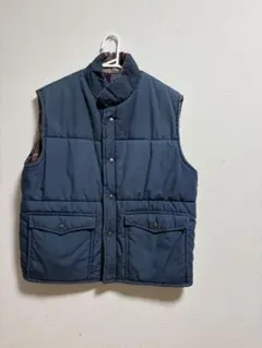ネイビー キルティングダウンベスト