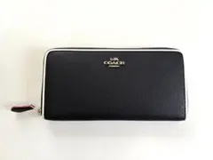 【美品】COACH コーチ 長財布 アコーディオン ジップ ブラック レザーのサムネイル