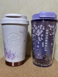 即完売♡セット♡スタバ さくら 2025 タンブラーパープル ロゴタンブラー