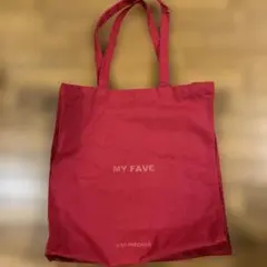 ビッグサイズMY FAVE トートバッグ 赤