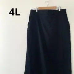 ★4L★ブラック★タイトロングスカート★裏起毛★