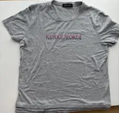 KANGOL グレー ロゴ刺繍 Tシャツ