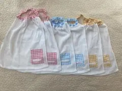 タオルエプロン　おりこうエプロン　6枚セット　一重タオル　名前タグ付