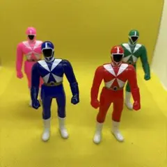 救急戦隊ゴーゴーファイブ　ミニソフビ　4体セット当時品