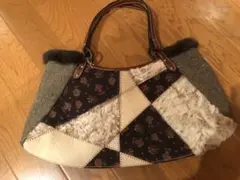 【新品・未使用！】COOCO パッチワーク風バッグ