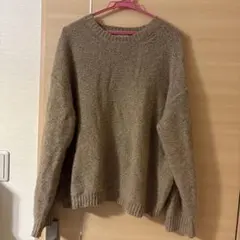 REMI RELIEF ベージュ クルーネックニット　カシミヤ　セーターのサムネイル