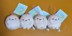 すみっコぐらし　ばんざいゴムひも付きマスコット　たぴおか4個セット