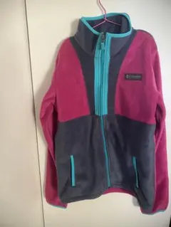 Columbia フリースジャケット Lサイズ ピンク/グレー　150サイズ