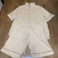 【古着】TERRITOIRE パジャマ ベージュ 上下セット