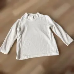 ユニクロ ヒートテック 白 110 フリース長袖カットソー