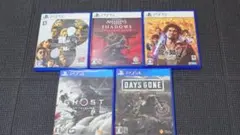 PS5 PS4 ソフト5本 アサシンクリードシャドウズ等