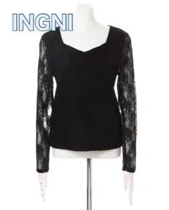 INGNI(イング) 総レースハートネックトップス長袖