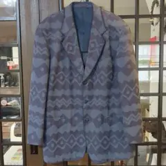 LANVIN☆幾何学模様 テーラードジャケット グレー系