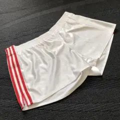 80s adidas ビンテージ デサント 白 ショートパンツ 3本ライン