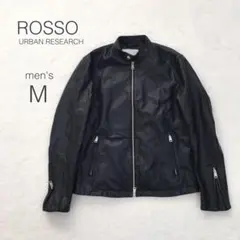 アーバンリサーチロッソ レザージャケット 合皮 スタンドカラー スリム 訳あり