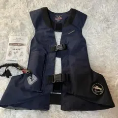 【美品】乗馬　ヒットエアー　 エアバックベスト　hit-air ネイビー M