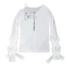 Ojos バンデージメッシュTシャツ ホワイト