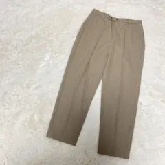 スラックス カジュアル パンツ オフィス 綺麗め ベージュ ゆったり