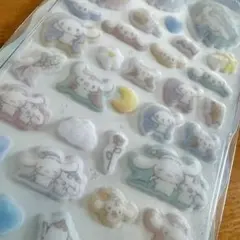 コットンパフィシール　サンリオ　シナモン　シナモロール　正規品　未使用