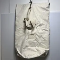 ミリタリーコットンキャンバス製ホワイト・ダッフルバッグ希少品