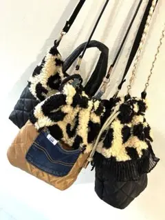 1 レオパード柄ショルダーバッグ ハンドメイド！