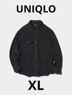 ユニクロ　ジャージーオーバーシャツ　XL　ブラック