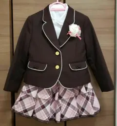 入学式 フォーマル スーツ セット 120 ジャケット 2段フリル スカート