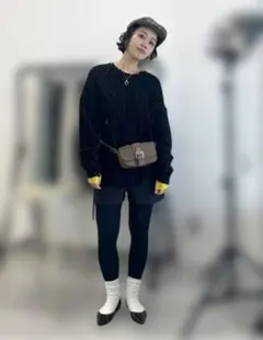 JEANASIS【eL＋1】おねさん着用 ジャストレギンス ブラック 完売品