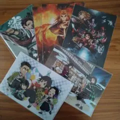 鬼滅の刃　クリアファイル　まとめ　5種6枚　未使用