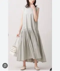 NANO universe ノースリーブ ロングワンピース