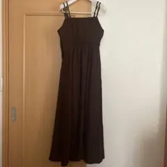 ブラウン キャミワンピース Louere