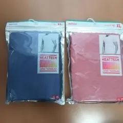 HEATTECH XL ブルー・ピンク 2色セット　メンズ　新品　半袖